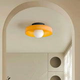Plafonnier de couloir disque en verre LED scandinave