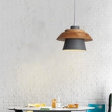 Suspension Scandinave LED Bois et Métal pour Salle à Manger