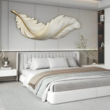 Applique murale plume moderne LED dimmable horizontale décorative pour chambre