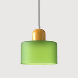 Suspension morandi en verre cylindrique réglable en hauteur pour salle à manger
