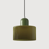 Suspension morandi en verre cylindrique réglable en hauteur pour salle à manger