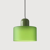 Suspension morandi en verre cylindrique réglable en hauteur pour salle à manger