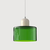 Suspension morandi en verre cylindrique réglable en hauteur pour salle à manger