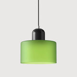 Suspension morandi en verre cylindrique réglable en hauteur pour salle à manger