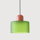 Suspension morandi en verre cylindrique réglable en hauteur pour salle à manger