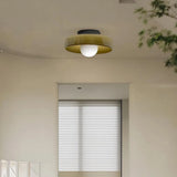 Plafonnier de couloir disque en verre LED scandinave