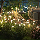 Lampe solaire jardin luciole 8 têtes LED moderne IP65