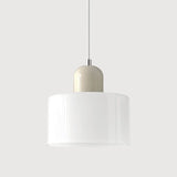 Suspension morandi en verre cylindrique réglable en hauteur pour salle à manger
