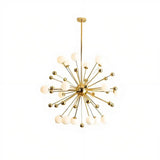 Lustre sputnik à boules en verre blanc LED moderne pour salle à manger