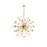Lustre sputnik à boules en verre blanc LED moderne pour salle à manger