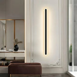 Applique murale barre minimaliste noire LED dimmable pour salon
