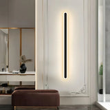 Applique murale barre minimaliste noire LED dimmable pour salon