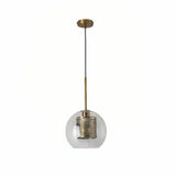 Suspension en verre transparent et métal moderne à hauteur réglable pour salle à manger