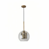 Suspension en verre transparent et métal moderne à hauteur réglable pour salle à manger