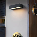 Applique murale extérieure rectangulaire LED moderne en aluminium IP65 pour porche