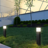 Borne lumineuse jardin LED aluminium noir moderne IP65