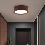 Plafonnier Semi-encastré en Bois Style Scandinave pour Couloir