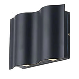 Applique murale extérieure design moderne LED haut et bas noir aluminium IP65 pour porche