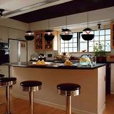 Suspension design moderne pomme LED en métal à hauteur réglable pour salle à manger