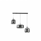 Suspension en verre moderne LED à hauteur réglable pour salle à manger