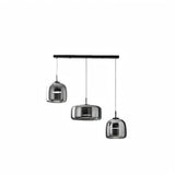 Suspension en verre moderne LED à hauteur réglable pour salle à manger