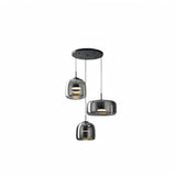 Suspension en verre moderne LED à hauteur réglable pour salle à manger