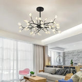 Lustre Moderne à Plusieurs Branches en Acrylique Transparent pour Salon