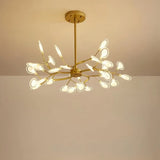 Lustre Moderne à Plusieurs Branches en Acrylique Transparent pour Salon