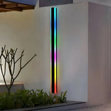 Applique murale extérieure longue noir minimaliste LED dimmable IP65