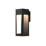 Applique murale exterieur rectangulaire en aluminium noir moderne LED IP65 pour porche