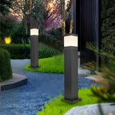 Borne lumineuse jardin LED aluminium noir moderne IP65