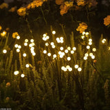 Lampe solaire jardin luciole 8 têtes LED moderne IP65