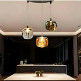 Suspension en cristal design moderne à hauteur réglable pour salle à manger