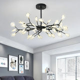 Lustre Moderne à Plusieurs Branches en Acrylique Transparent pour Salon