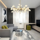 Lustre Moderne à Plusieurs Branches en Acrylique Transparent pour Salon