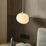 Suspension galet blanc moderne à LED dimmable pour salle à manger