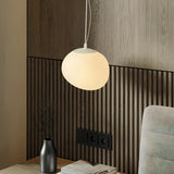 Suspension galet blanc moderne à LED dimmable pour salle à manger
