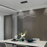 Suspension vague moderne à LED dimmable pour îlot de cuisine
