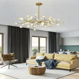 Lustre Moderne à Plusieurs Branches en Acrylique Transparent pour Salon