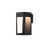 Applique murale exterieur rectangulaire en aluminium noir moderne LED IP65 pour porche