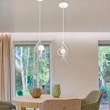 Suspension humanoïde moderne LED à hauteur réglable pour salle à manger