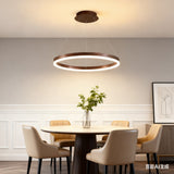 Suspension Anneau LED Minimaliste Aluminium Dimmable Salle À Manger