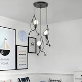 Suspension humanoïde moderne LED à hauteur réglable pour salle à manger