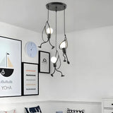 Suspension humanoïde moderne LED à hauteur réglable pour salle à manger