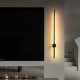 Applique murale linéaire LED orientable moderne noire pour salon