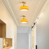 Plafonnier de couloir en verre et bois LED dimmable scandinave