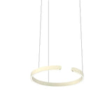 Suspension anneau en inox LED dimmable moderne pour salle à manger