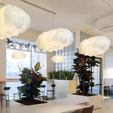 Suspension nuage blanche moderne à hauteur réglable pour salon
