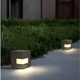 Lampe solaire de pilier carrée noire LED IP65 moderne pour jardin