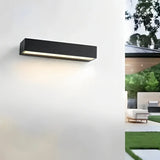 Applique murale extérieure rectangulaire LED moderne en aluminium IP65 pour porche
